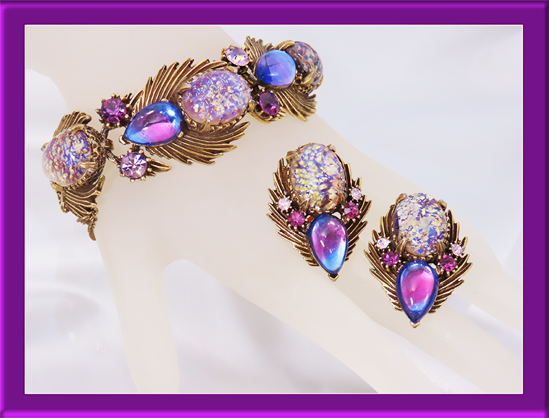 Florenza-Bracelet-and-Earrings-Demi-Purple-Givre-and-Art-Glass