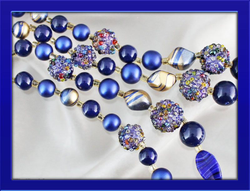 Japan-blue-double-strand-bead-necklace